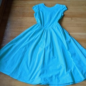 Jane Schaffhausen Belle France Vintage Dress Green White Cottagecore